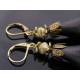 Black Flower Earrings with sparkling Crystals 