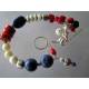 Patriotic Gemstone Bracelet, Sterling