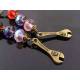 Sparkling Rondelles, Cute Mechanic Charm Earrings