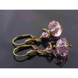Sparkling Pink Crystal Earrings