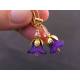 Purple and Pink Lucite Flower Earrings