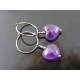 Amethyst Heart Earrings