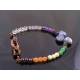 Gemstone Bracelet in Chakra Colours, Copper