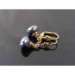 Mystic Black Spinel Earrings