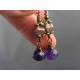 Amethyst Drop and Light Purple Bead Earrings