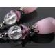 Mauve Cat's Eye Drop Earrings