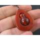 Unique Carved Carnelian Bead in Bead Necklace