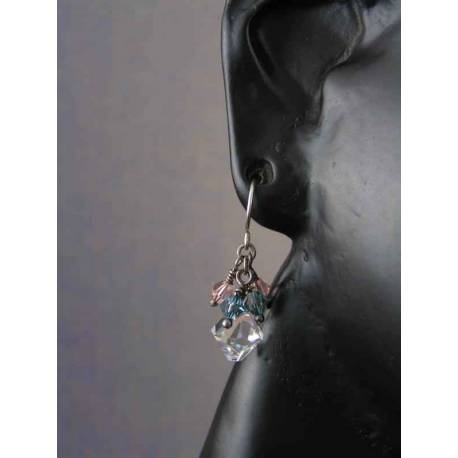 Super Sparkly Swarovski Crystal Earrings in Sterling Silver