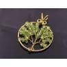 Hand Made Peridot Tree of Life Pendant, August Birthstone