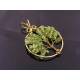 Hand Made Peridot Chips Tree of Life Pendant, August Birthstone