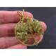 Hand Made Peridot Chips Tree of Life Pendant, August Birthstone