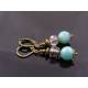 Amazonite and Crystal Earrings