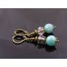 Amazonite and Crystal Earrings