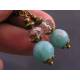 Amazonite and Crystal Earrings