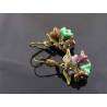 Angel Wings and Czech Flower Earrings