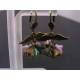Angel Wings and Czech Flower Earrings