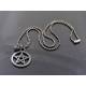 Dark Pentagram and Black Spinel Necklace, Black Necklace