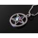 Dark Pentagram and Black Spinel Necklace, Black Necklace