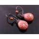 Terracotta Czech Glass Drop Earrings