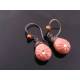 Terracotta Czech Glass Drop Earrings