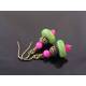 Chrysoprase and Pink Jade Earrings