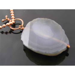 Faceted Grey Agate Necklace