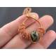 Wire Wrapped Handmade Pendant with Handmade Lampwork Bead