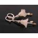 Champagne Lucite Flower Earrings