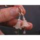 Champagne Lucite Flower Earrings