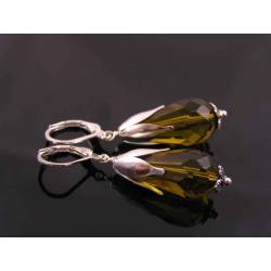 Golden Brown Lightweight Acrylic Drop Earrings