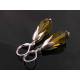 Golden Brown Lightweight Acrylic Drop Earrings