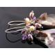 Large Purple Shell Drop Earrings with Amethyst, Pearls and Crystals