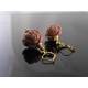 Vintage Pink Rose Earrings
