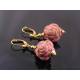 Vintage Pink Rose Earrings