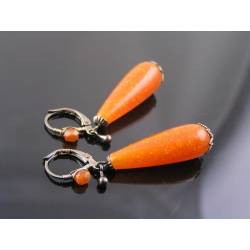 Burnt Orange Drop Earrings