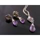 Amethyst Rose Necklace