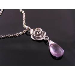 Amethyst Rose Necklace