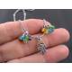 Hamsa Hand Necklace with Crystals in Chakra Colours, Protection Necklace