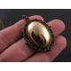 Vintage Style Necklace with Filigree Pendant and Gold Cabochon