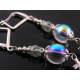 Inline Cross Earrings in Blue and Silver