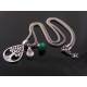 Tree of Life Necklace with Green Onyx and Moonstone