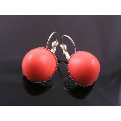 Coral Earrings, Retro Style