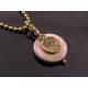 Mother of Pearl Disc with Tree Charm Necklace