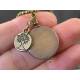 Mother of Pearl Disc with Tree Charm Necklace