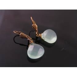 Mint Green Chalcedony Earrings