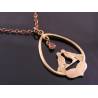 Romantic Initial Necklace, Pink Swarovski Crystal