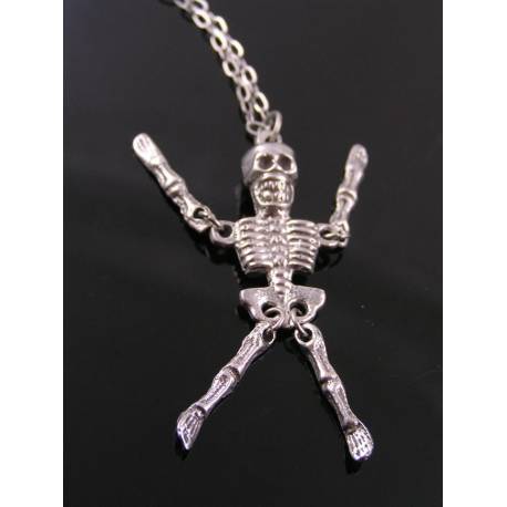 Movable Skeleton Necklace, Halloween Necklace