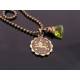 Star Sign Leo Necklace with Birthstone Peridot