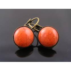 Burnt Orange Sleeper Earrings