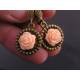 Pale Coral Flower Earrings